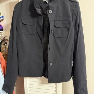 Kenneth Cole Reaction Black Utility Jacket Size 8